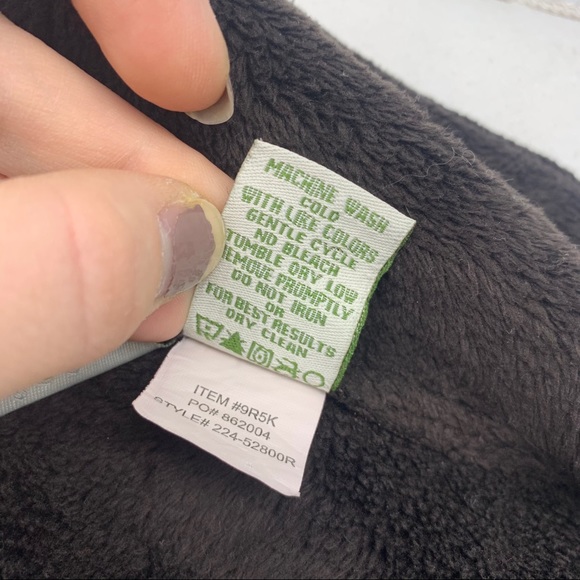 Orvis Brown Fleece Lined Fold Over Wrap Cape Coat - Picture 11 of 12